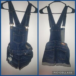 Denim Overalls Shorts